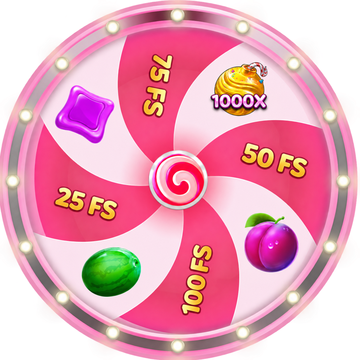 Prize sectors: 75, 50, 100 and 25 Free Spins